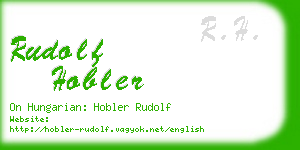 rudolf hobler business card
